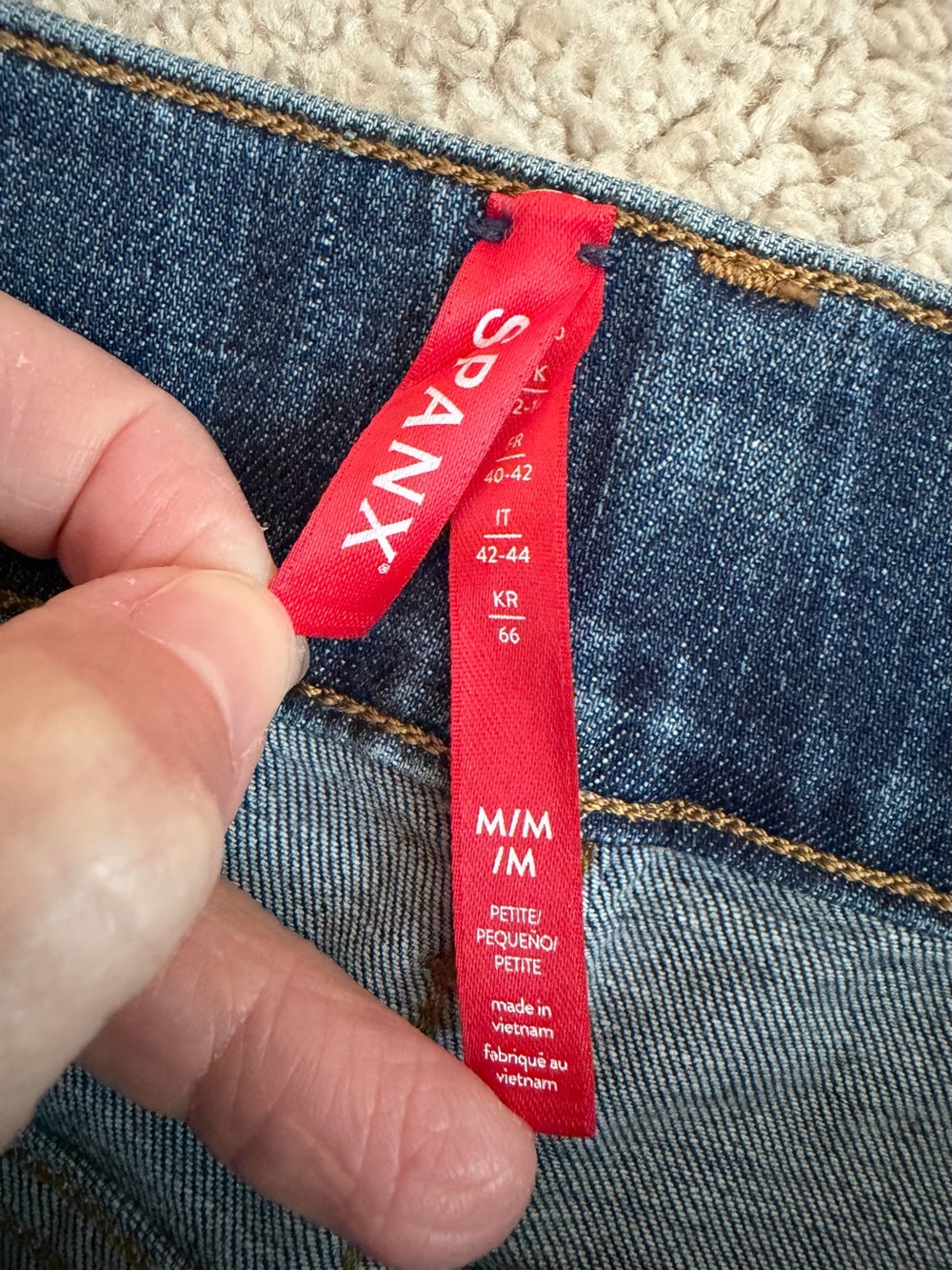 SPANX SPANXshape™ EveryWear Cropped Wide Leg Jeans Women's Size M Blue Stretch - Picture 9 of 15